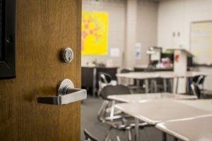Classroom Door Locks: Opening to classroom