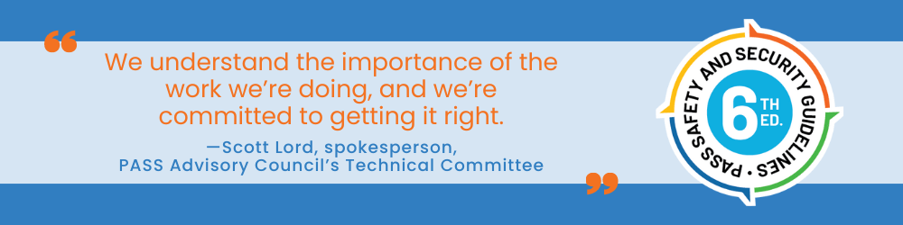 A graphic with a quote from Scott Lord, spokesperson, PASS Advisory Council Technical Committee