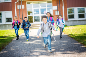 PASS Parking Lot Safety: Students run out of school together